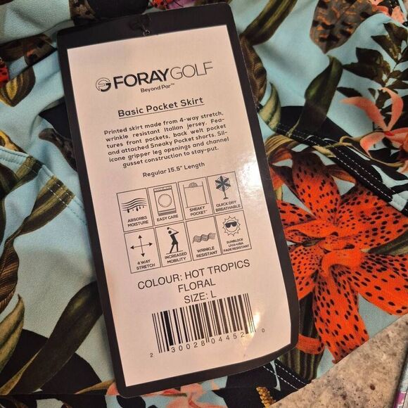 Foray Golf Women's Aqua & Multicolor Floral Hot Tropics Floral Poly/Spandex Skor - Picture 8 of 11